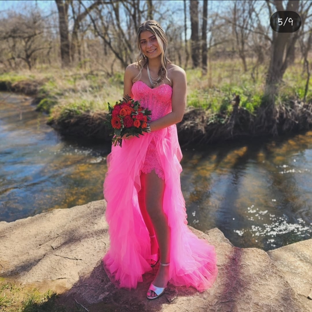 Hot Pink Prom Dress From Prombay